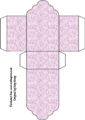 Pink Butterflies Tag Gift Box