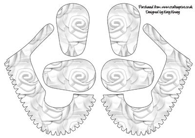 Soft White Roses 3D Baby Shoes