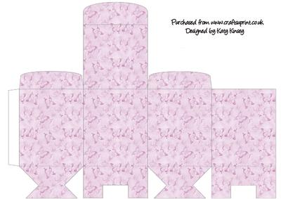 Pink Butterflies Tall Slim Gift Box