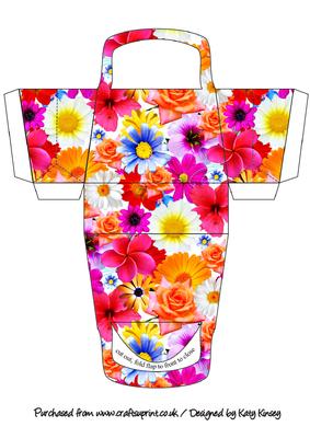 Floral Explosion 3D Handbag Shaped Gift Box