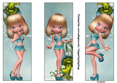 Dolly Set of Three Bookmarks