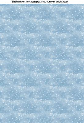 Star Filled Sky Backing Paper in Blue