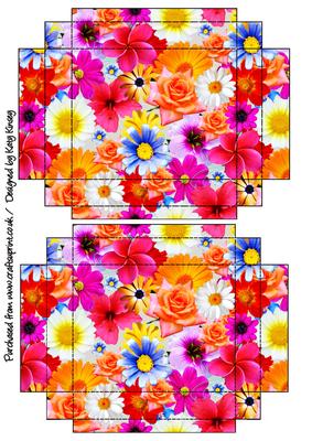 Floral Explosion Gift Box with Lid