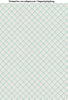 Green Pink and Cream Tartan Backing Paper