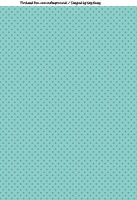 Turquoise Polka Dots on Canvas Backing Paper