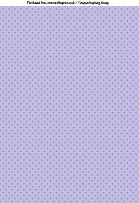 Purple Polka Dots on Lilac Canvas Backing Paper