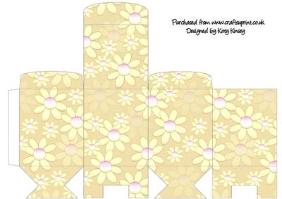 Yellow Daisies Tall Slim Gift Box