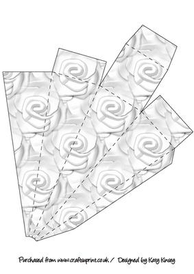 Soft White Roses Icicle Shaped Gift Box
