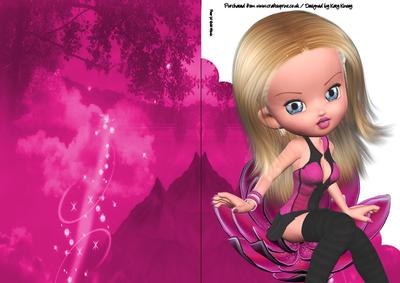 Shanice A5 Shaped Front Print and Fold Card