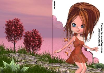 Comfort Fairy A5 Shaped Front Print and Fold Card