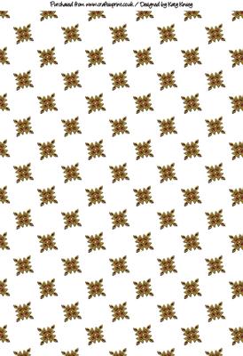 Gold and Red Jewels Backing Paper