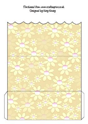 Yellow Daisies Scallop Edge Money Wallet