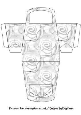 Soft White Roses 3D Handbag Shaped Gift Box