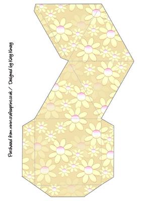 Yellow Daisies Pyramid Shaped Gift Box