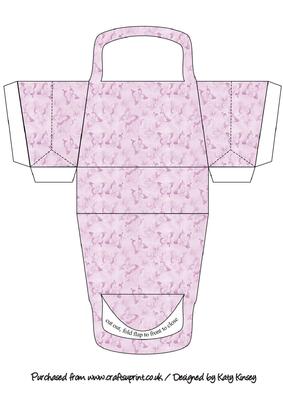 Pink Butterflies 3D Handbag Shaped Gift Box