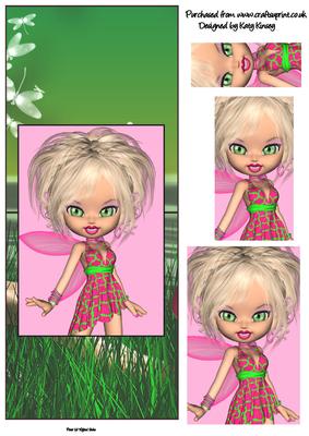 Melinda Fairy Over the Edge Card with Simple Pyramage