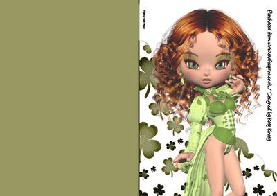 Patricia A5 Shaped Front Print and Fold Card