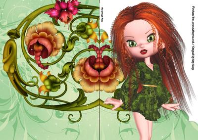 Erin A5 Shaped Front Print and Fold Card