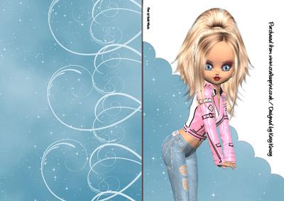Dee A5 Shaped Front Card