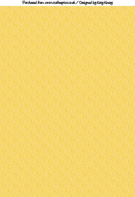 Yellow Glitter Swirl Backing Paper