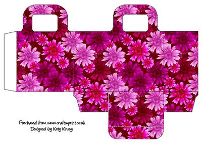 Bright Pink Flowers Gift Bag