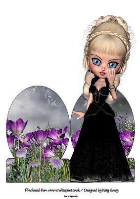 Princess Perla Stand Up Card