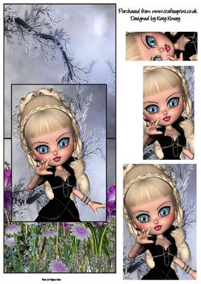 Princess Perla Over the Edge Card with Simple Pyramage