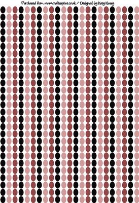 Spotty and Dotty Backing Paper in Peach Brown and Black