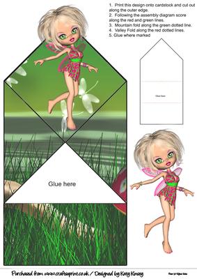 Melinda Fairy Pop Up Spring Card
