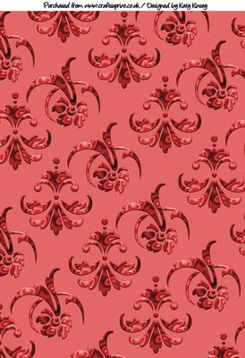 Bold and Bright Swirls Backing Paper in Red