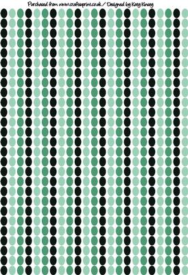 Spotty and Dotty Backing Paper in Aqua and Black