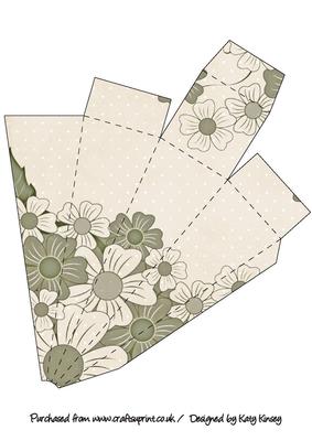 Sage and Cream Floral Icicle Gift Box