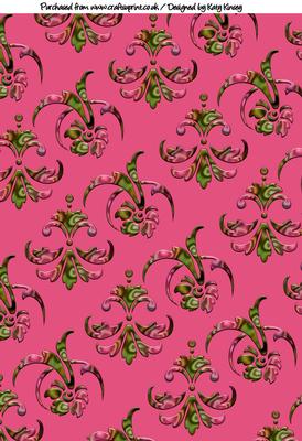 Bold and Bright Swirls Backing Paper in Pink