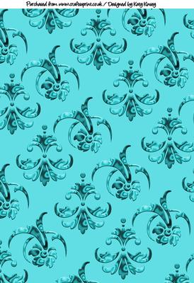 Bold and Bright Swirls Backing Paper in Bright Blue