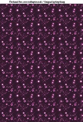 Hearts and Stars Backing Paper in Pink