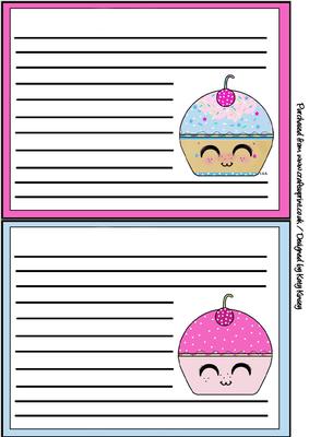 Happy Cupcakes Recipe Cards