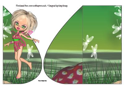Melinda Fairy Teardrop Card