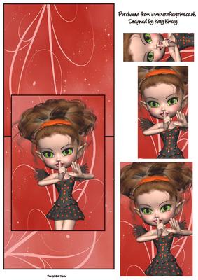 Linzi Fairy Over the Edge Card with Simple Pyramage