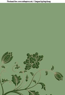 Floribunda Backing Paper in Green