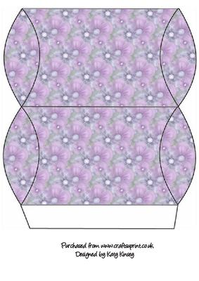 Lilac and Grey Floral Pillow Gift Box