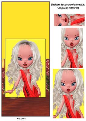 Garnet Movie Star Over the Edge Card with Simple Pyramage