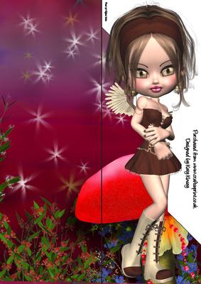 Hope Fairy Tall Slim Shaped Front Card