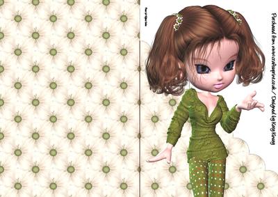 Ellis A5 Shaped Front Print and Fold Card Scallop