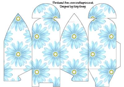 Blue Gerberas Truffle Style Gift Box