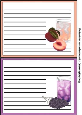 Cocktails Recipe Cards Set 2