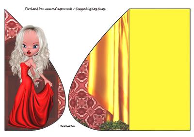Garnet Movie Star Teardrop Card