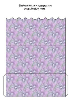 Lilac and Grey Floral Scallop Money Wallet