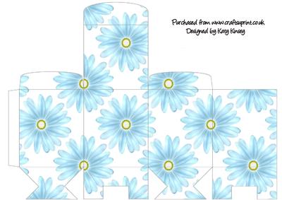 Blue Gerberas Tall Slim Gift Box