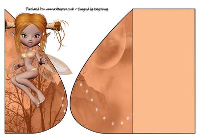 Topaz Fairy Teardrop Card
