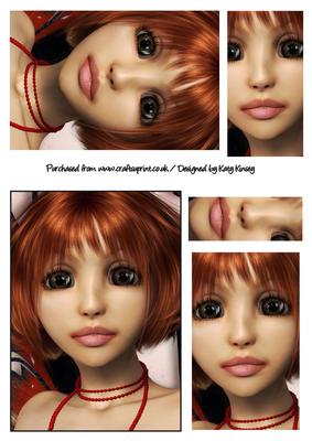 Girl in Necklace Pyramage Sheet